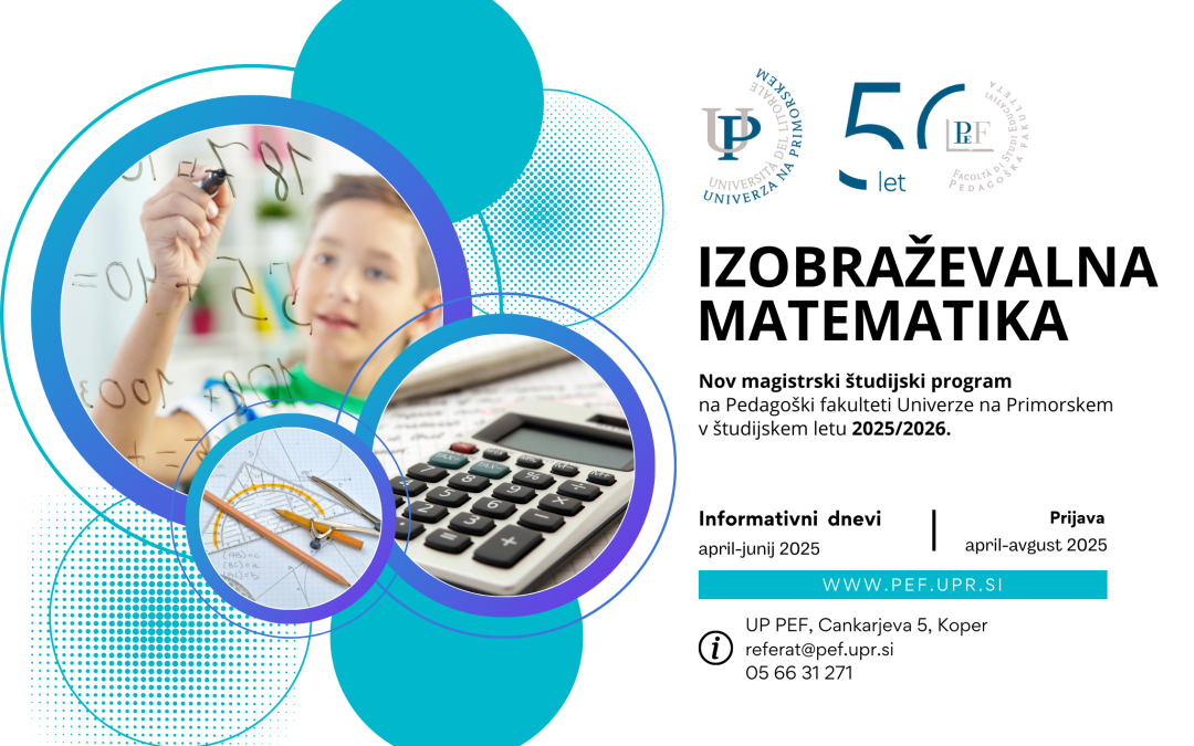 Nov magistrski študijski program Izobraževalna matematika